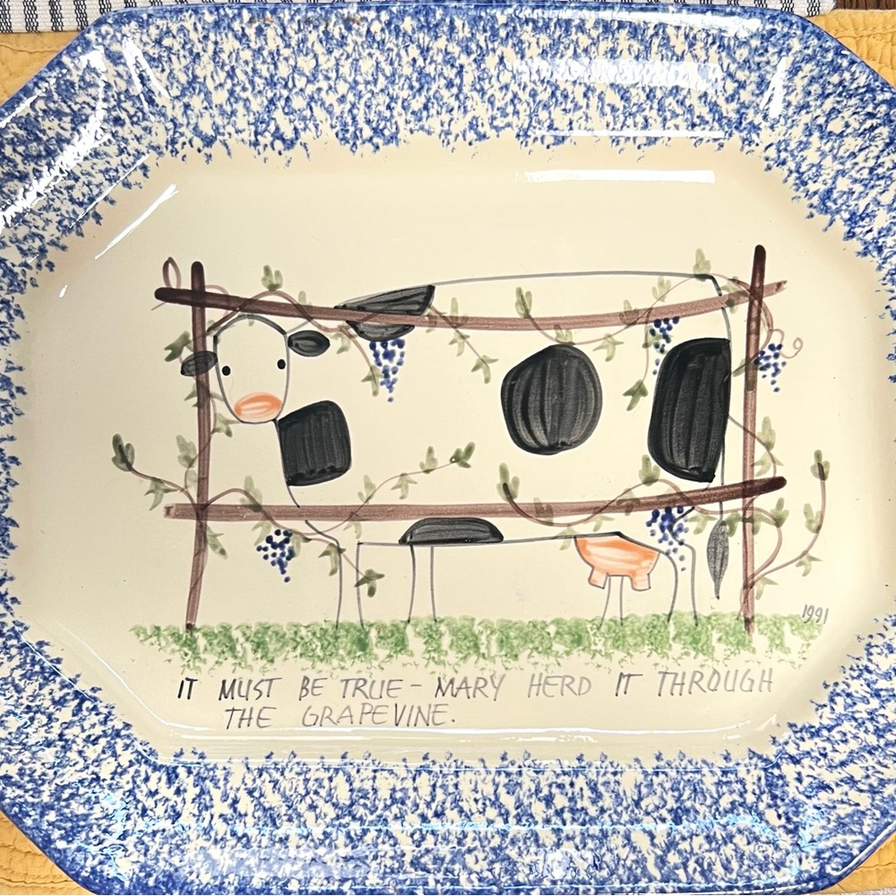 Molly Dallas Vintage Collectable Retired Platter